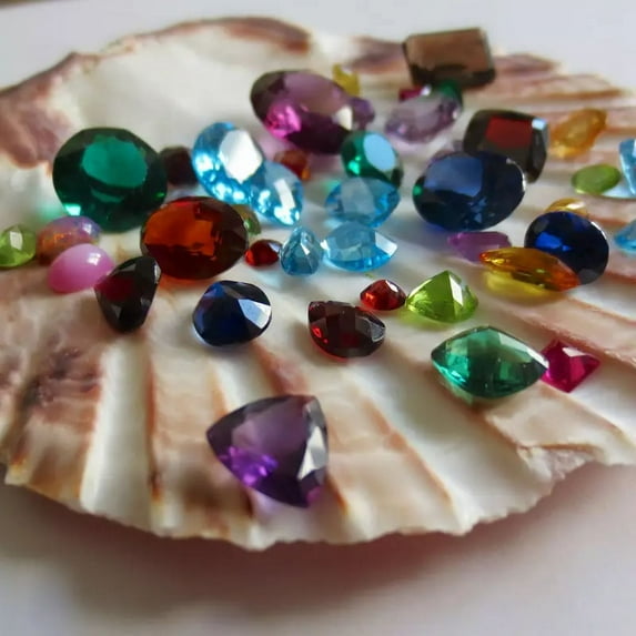 100 Carat Lot Loose Natural Semi-Precious Faceted Gemstones Mix for Jewelry Making
