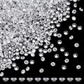 1500Pcs Tiny Cubic Zirconia Faceted Rhinestone Cabochons 2mm Grade A Clear Pointed Back Cabochons Diamond Small Loose Stone Gems for DIY handcrafting