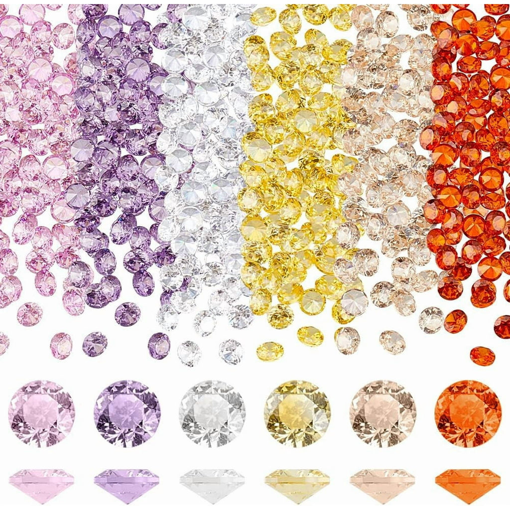 180pcs 6 Colors Cubic Zirconia Stone 4mm Grade A Faceted CZ Diamante Rhinestone Gems Small Zirconia Gems Cabochons Loose Stones for Ring Earring Bracelet Nail Art DIY Jewelry Making