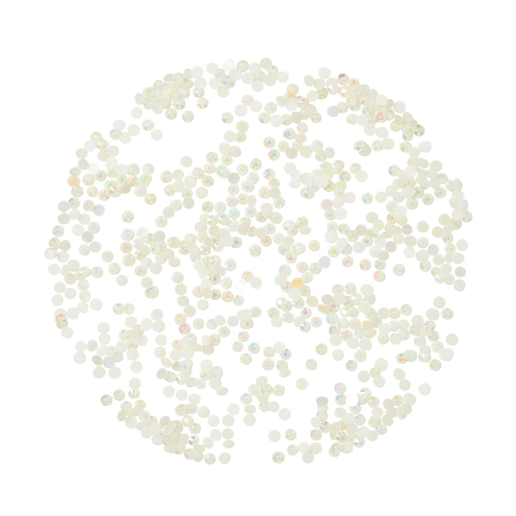 Offray Multi Faceted Off-white Plastic Loose Gemstone, 4 mm