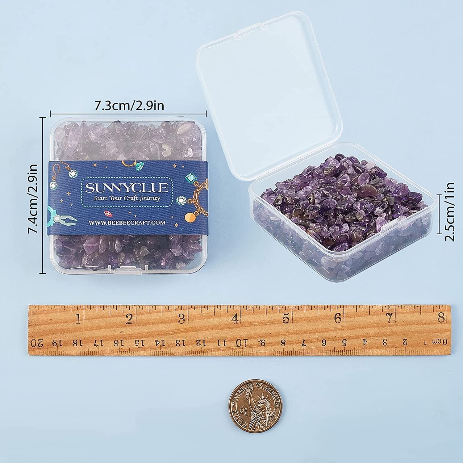 1 Box 400Pcs Amethyst Chips Beads 5-8mm Long Amethyst Chips with Holes Irregular Chips Stone Beads Gemstone Semi Precious for DIY Jewelry Making Bracelet Necklace colorful
