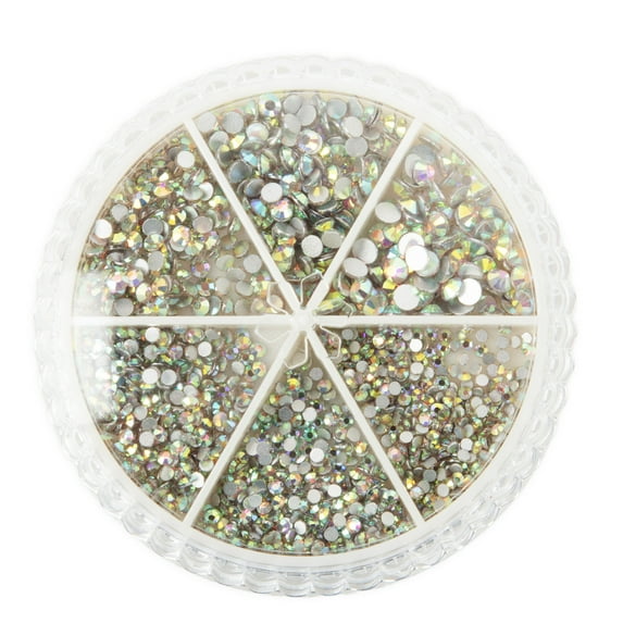 Cousin DIY Crystal Flatback Variety Pack, Clear AB, 23g, 1248 Piece, Adult, Unisex