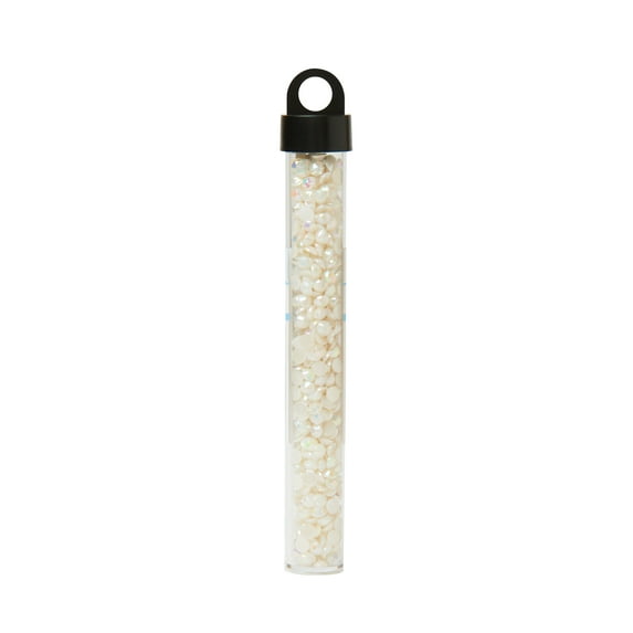 Offray Multi Faceted Off-white Plastic Loose Gemstone, 4 mm