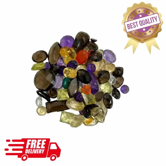 Wholesale Gemstones Loose Mix Lot Semi-Precious Faceted Natural Stones 100 Carat