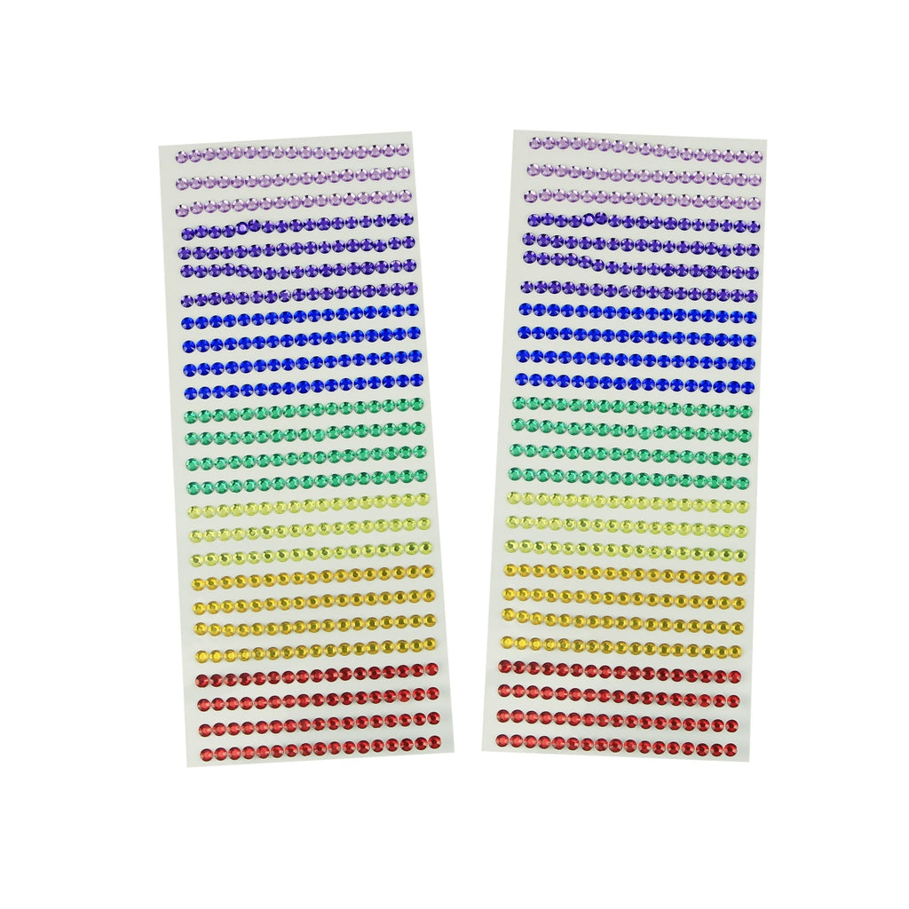 Hello Hobby Multicolor Round Gemstones 6mm, 1,326 Piece Simulated