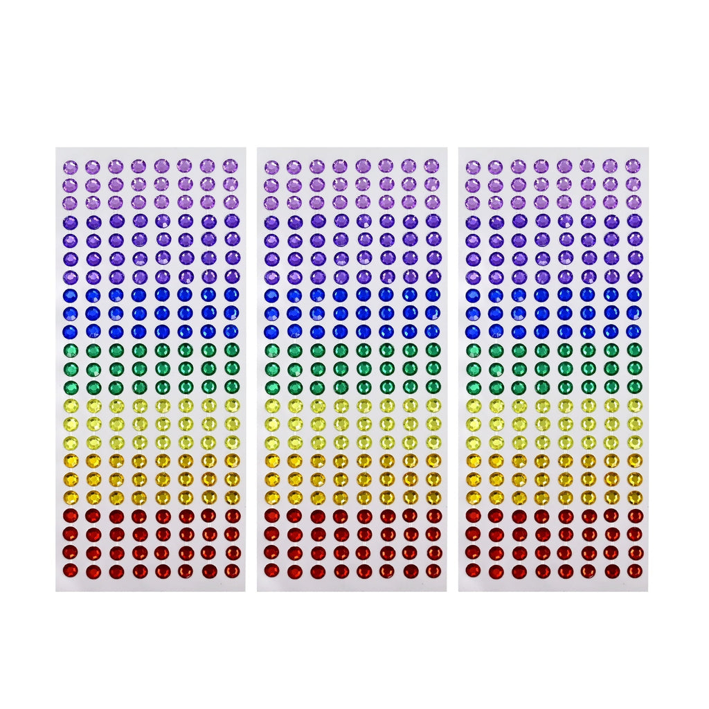 Hello Hobby Multicolor Adhesive Round Gemstones for Scrapbooking and DIY Projects