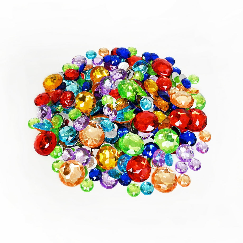 Hello Hobby Shaped Gemstones – Assorted Sizes with Rainbow Finish for Craft Kits