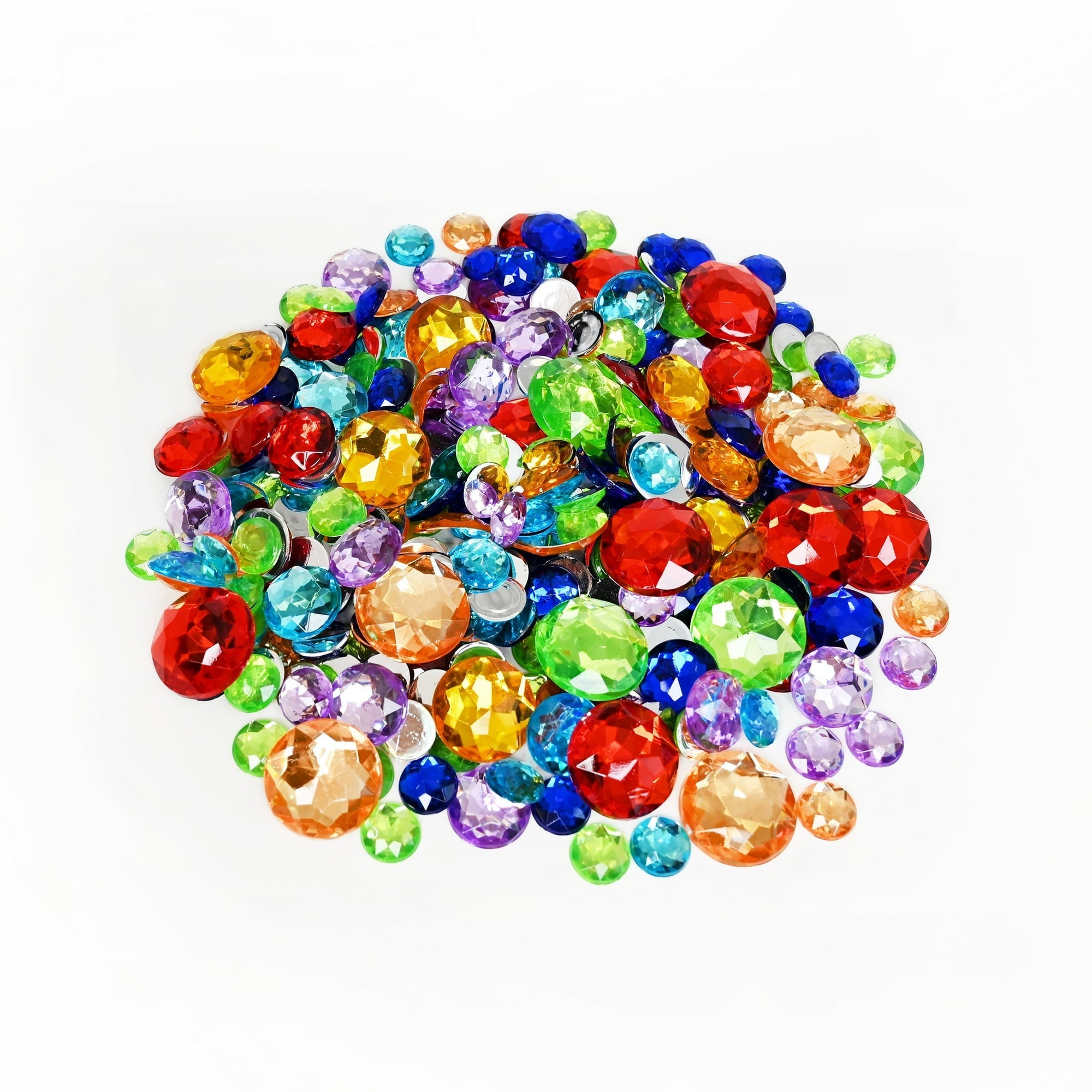 Hello Hobby Shaped Gemstones – Assorted Sizes with Rainbow Finish for Craft Kits